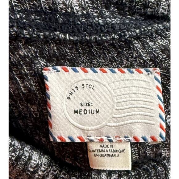 Postmark Anthropologie Top Size Medium Gray Marled Ribbed Sleeveless Turtleneck - Picture 6 of 8